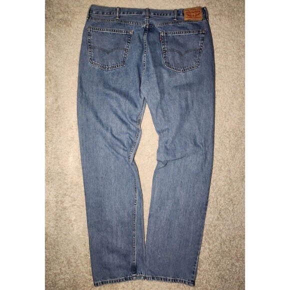 Levi’s 505 Regular Fit Men’s Jeans 40x36 Blue Medium Wash Denim Red Tab - Picture 5 of 6